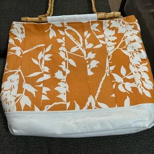 Burnt orange handbag and clutch